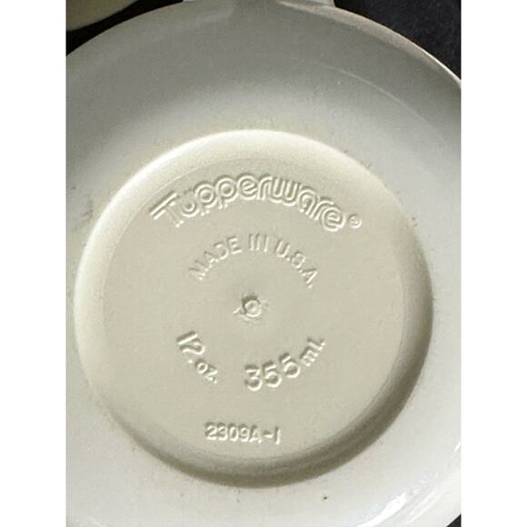 Tupperware Vintage Creamer 2309A & Sugar 23108 Pink Lids Ivory Base Set Vintage - Picture 10 of 11